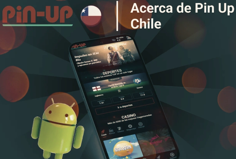 Usuario en Chile instalando PinUp Casino en Android con acceso a tragamonedas y apuestas deportivas desde el móvil